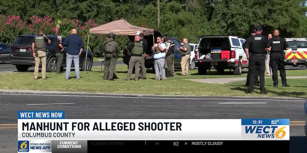 Coverage image for: Manhunt underway after Columbus County deputy shot during traffic stop