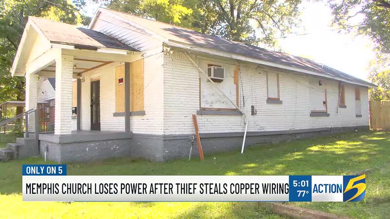 The doors to a Binghampton church are closed after a thief stole copper wiring, causing the...