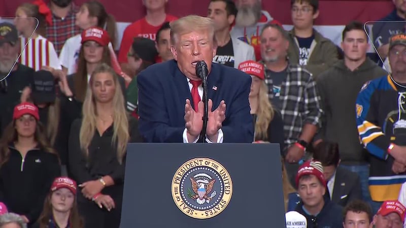 Trump says Nicki Minaj has "one hell of a beautiful a**" that is "hard to miss" during...