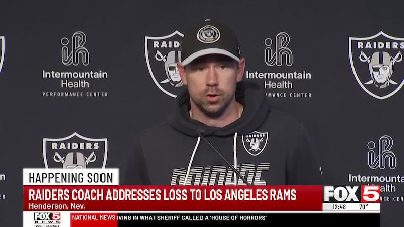 Las Vegas Raiders' head coach Klint Kubiak addresses the Silver and Black's most recent loss...
