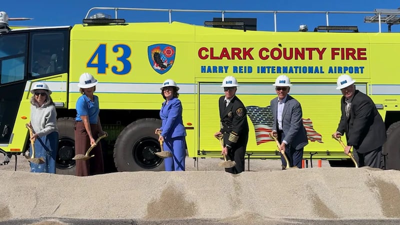 Harry Reid breaks ground on new $23.1M aircraft rescue fire station